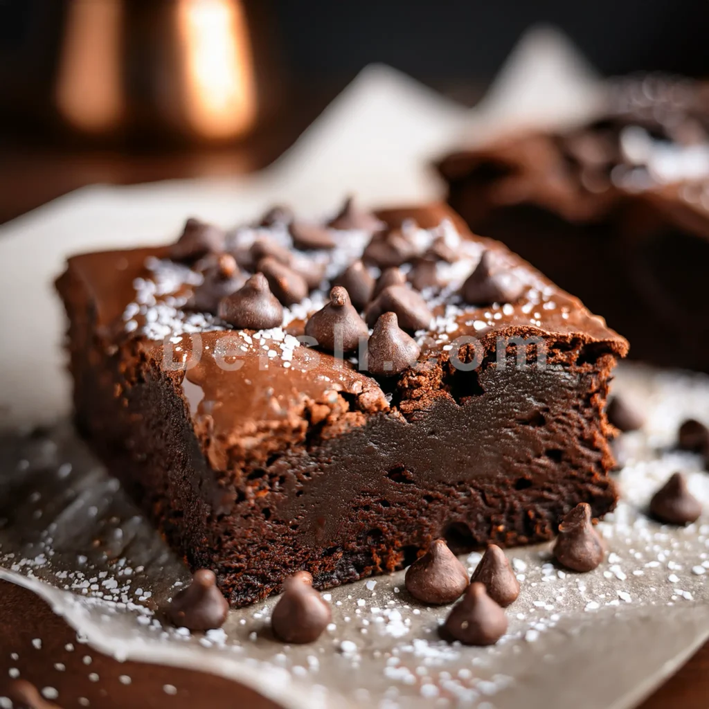 Fudgy whey protein brownies recipe cut into squares, ready to eat.