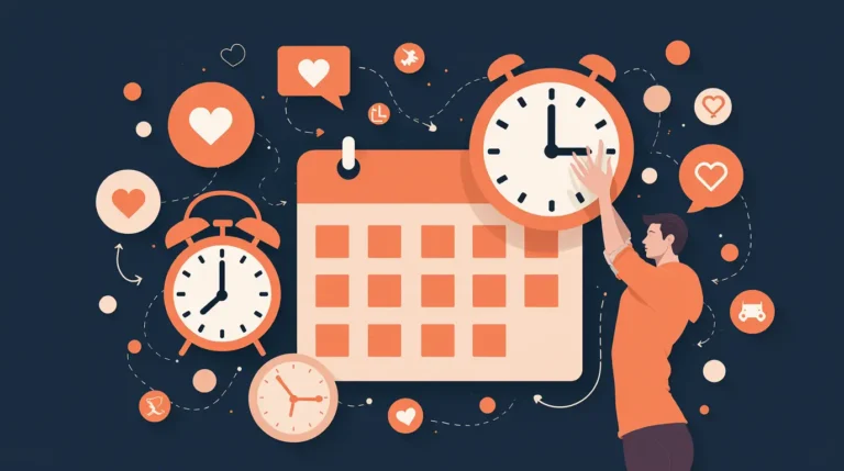 best time to post on TikTok concept with calendar and clocks